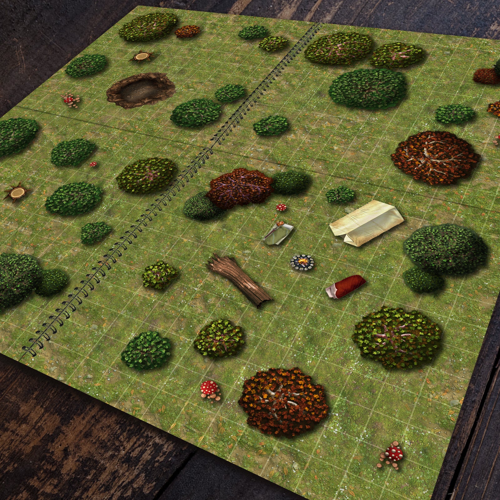 Terrain Set - Build your own Battle Maps Brett, Gelände, Wald, Miniaturen, Waldlandschaft