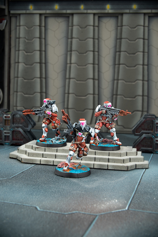 minis, figures, soldier, armor, cyberpunk