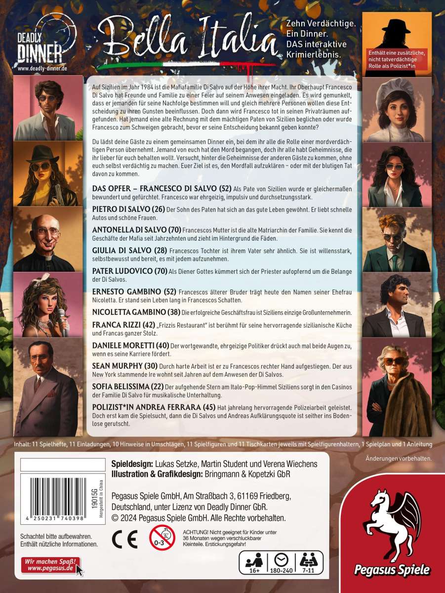 Deadly Dinner - Bella Italia Deadly Dinner - Bella Italia