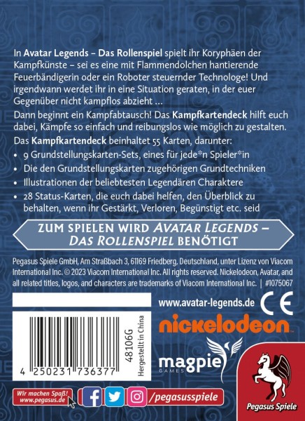Avatar Legends – Das Rollenspiel: Kampfkartendeck Avatar Legends – Das Rollenspiel: Kampfkartendeck