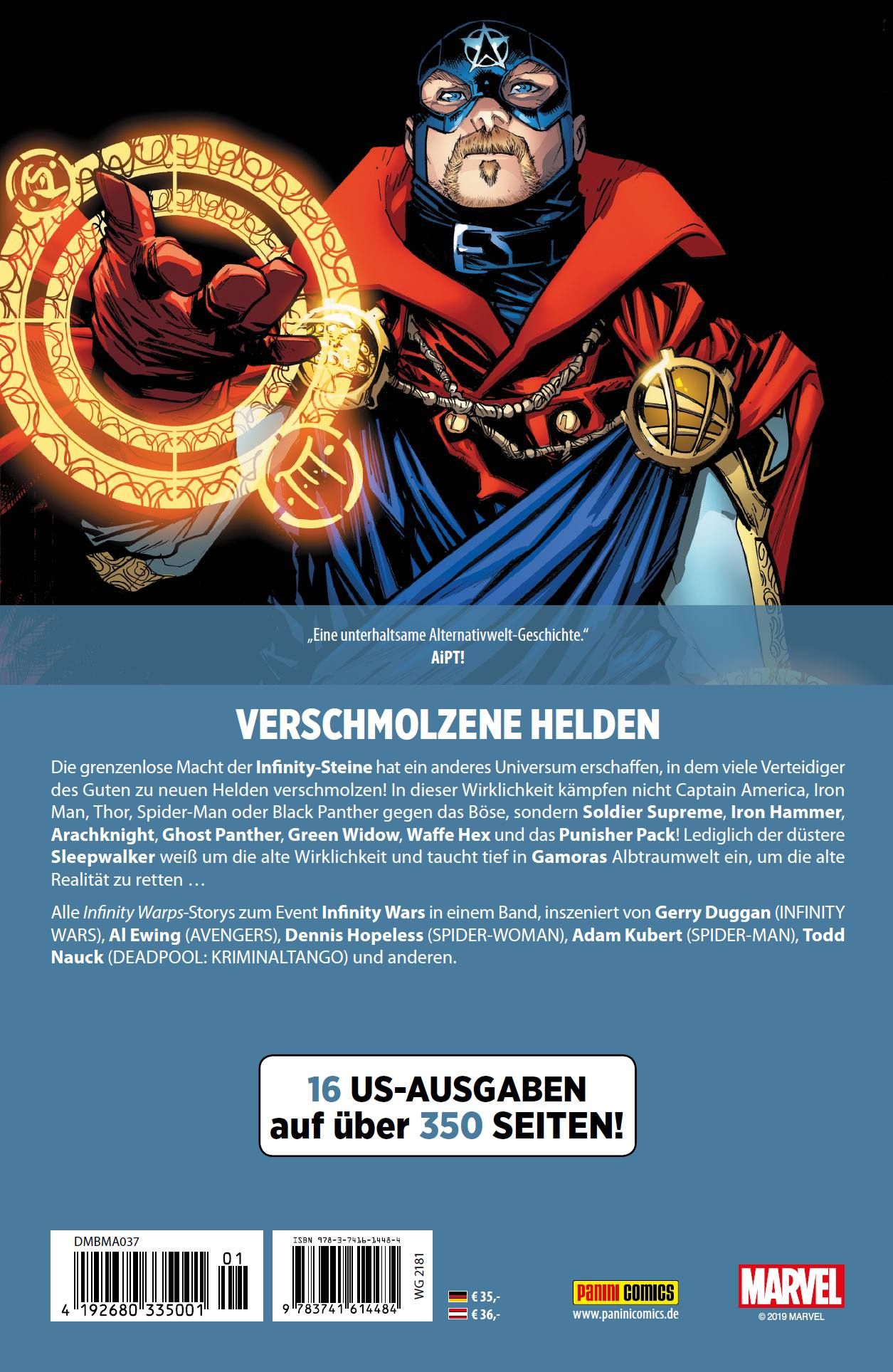 Infinity Wars Megaband: Infinity Warps Cape, Maske, Superheld, Handschuh, Magischer Kreis