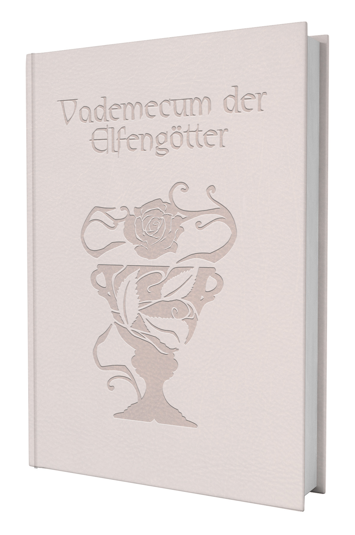 DSA: Vedemecum der Elfengötter Hochzeitsbuch, Gedenkband, Reliefdesign, rosenmuster, Beigecover