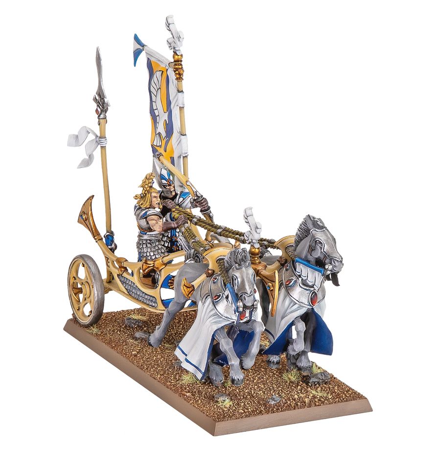 Miniatur, Krieger, Pferdewagen, Karren, Fantasy