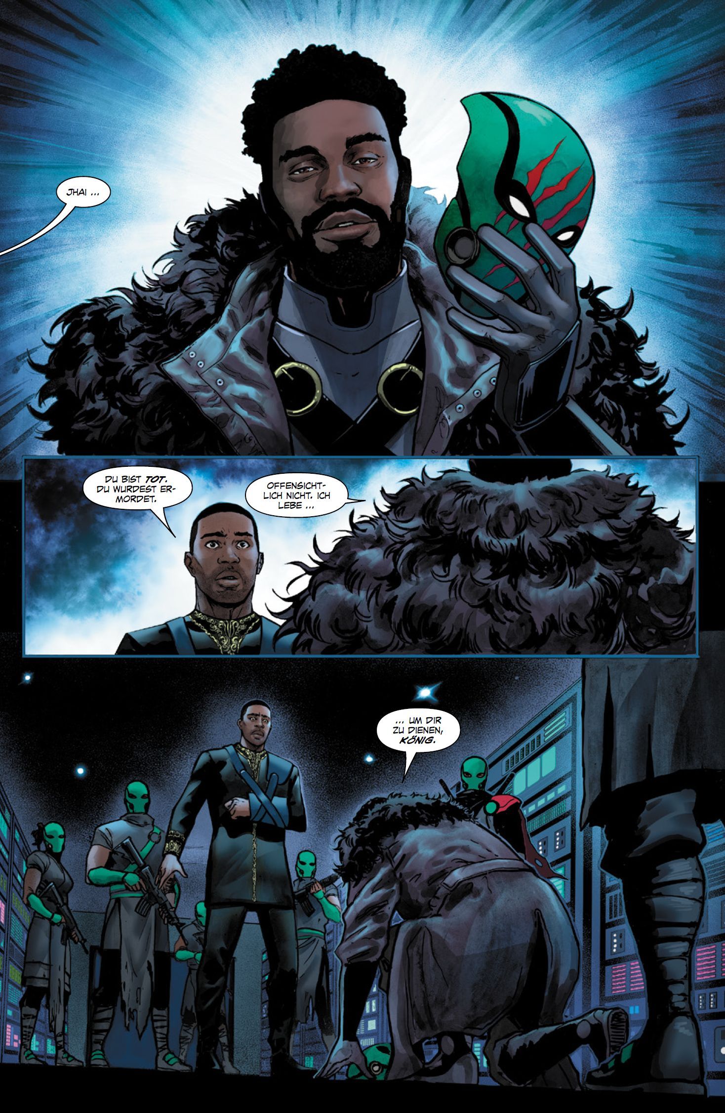 Comic, Charakter, Alien, Cape, Grüner Maske