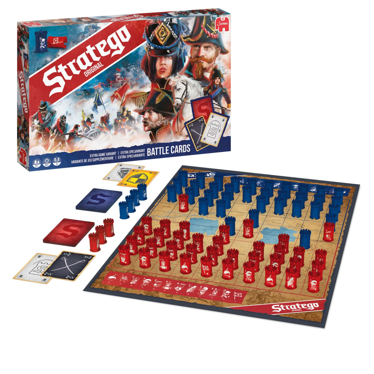 Stratego Original Schachspiel, Strategie-Spiel, Spielfeld, Kriegerfiguren, Battle Cards