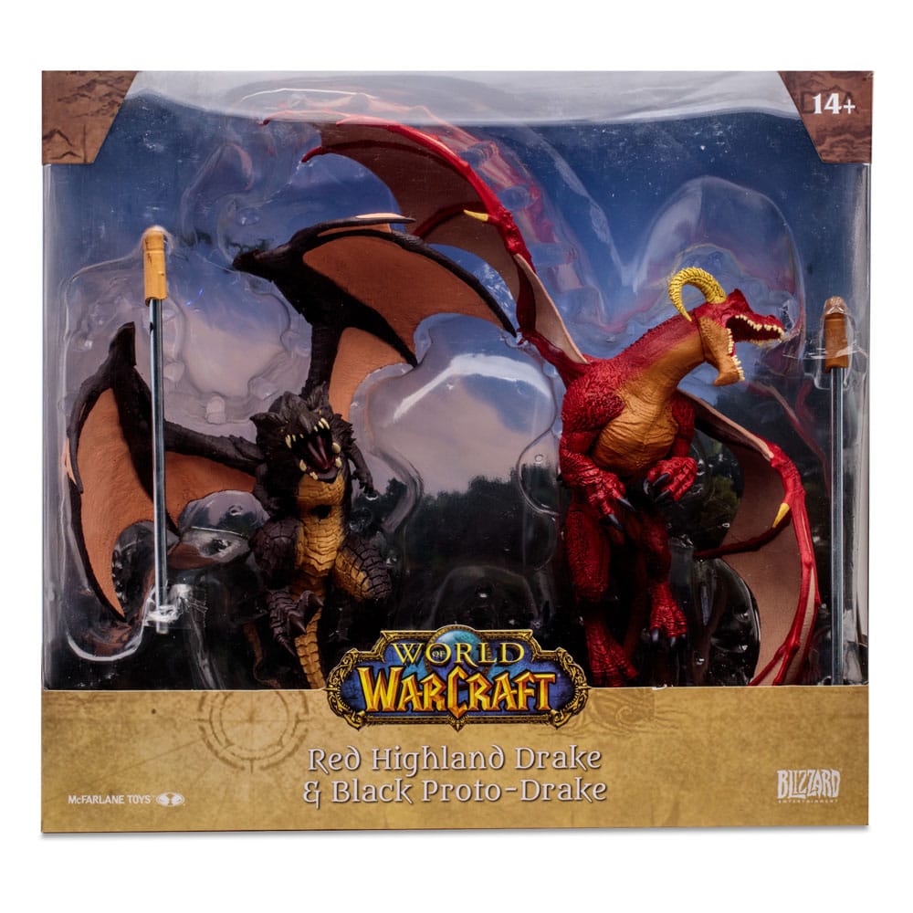 World of Warcraft AF: Red Highland Drake & Black Proto-Drake Set