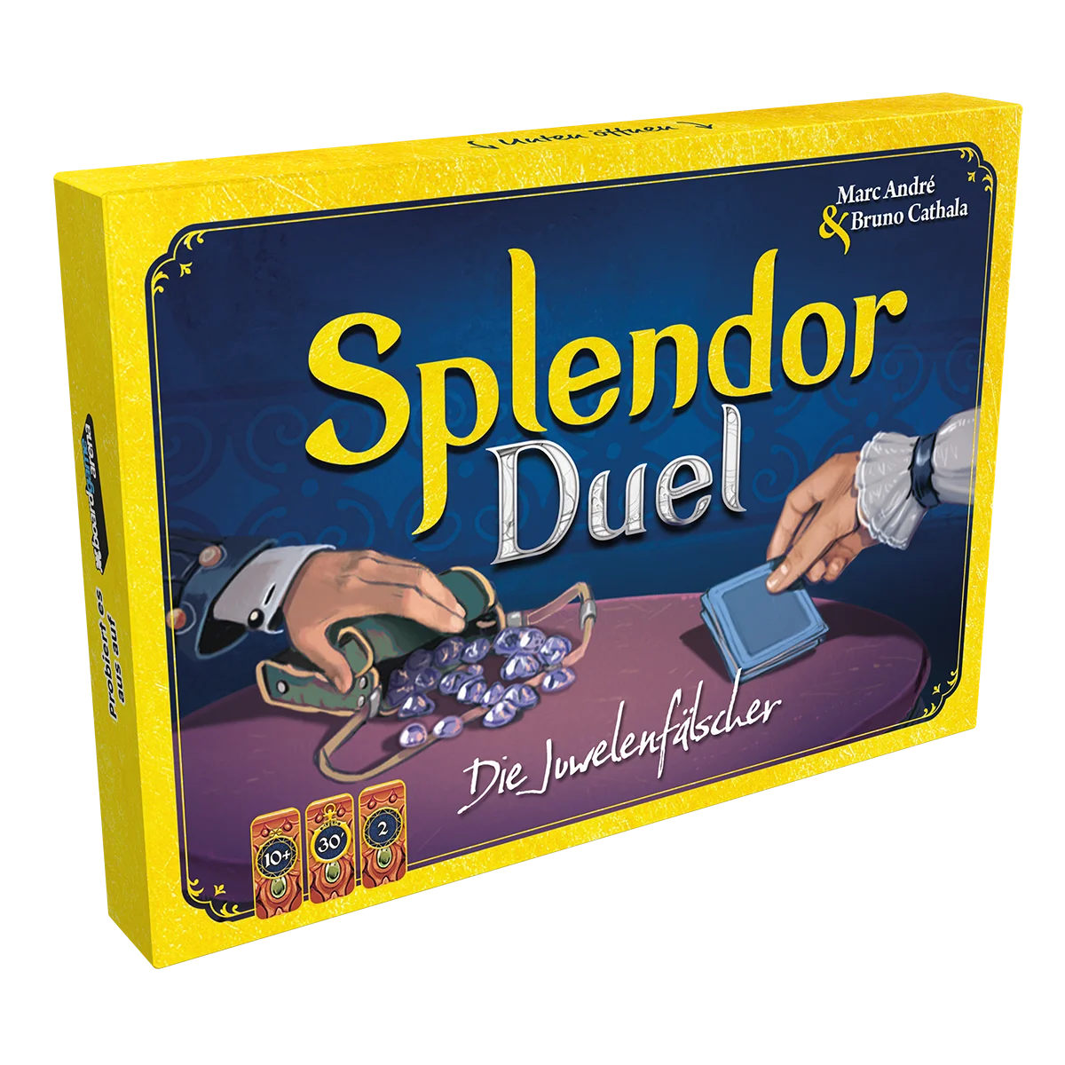 Splendor Duel - Die Juwelenfälscher Splendor, Duell, Spielbox, Karten, Gelb