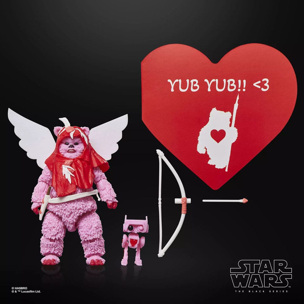 Star Wars, Figur, Pink Plüsch, Gleitflügel, Herz-Bogen