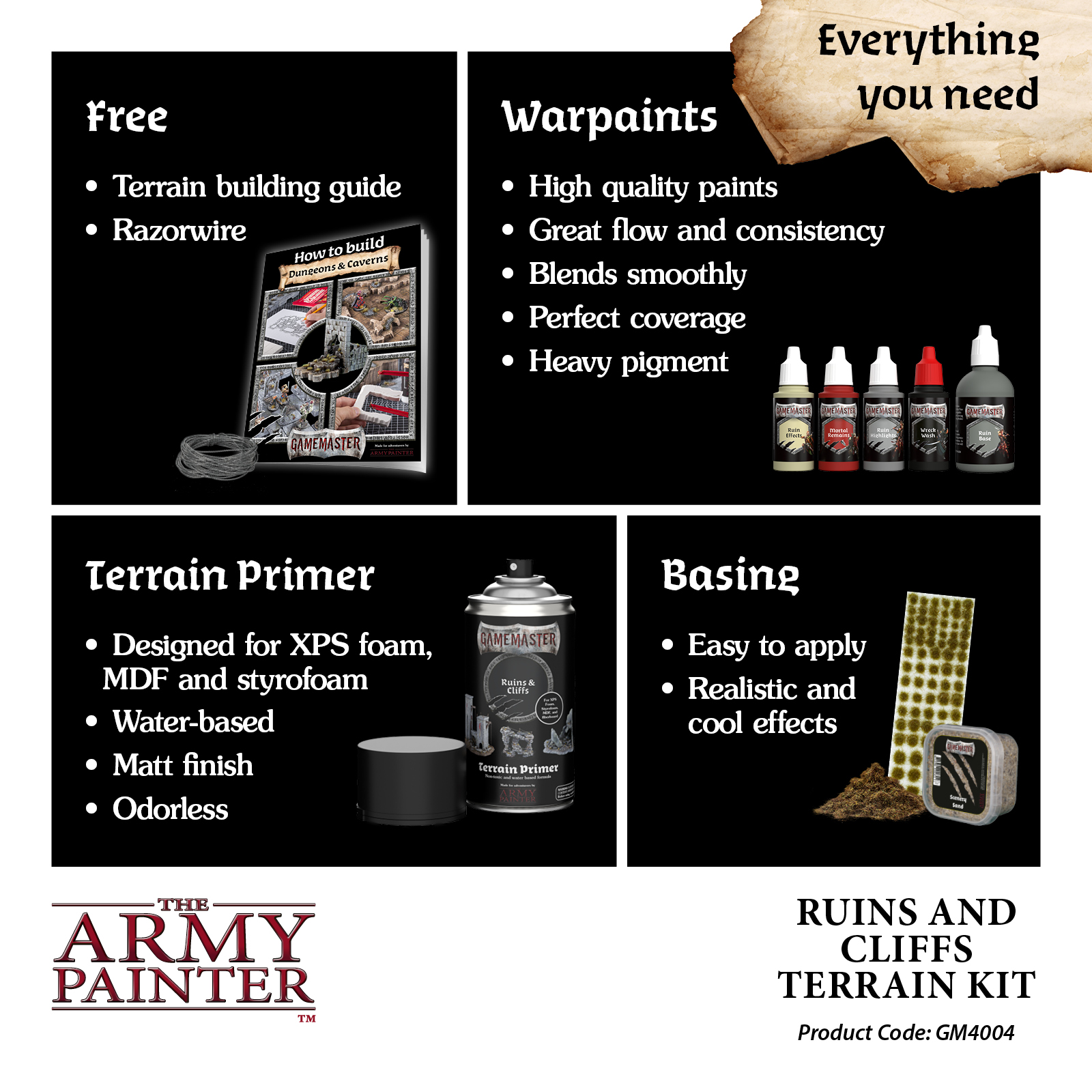 Army Painter: Gamemaster - Ruins & Cliffs Terain Kit Army Painter: Gamemaster - Ruins & Cliffs Terain Kit