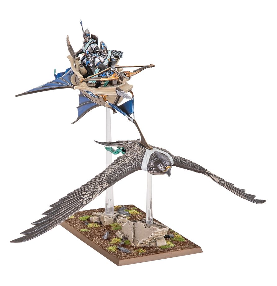 Warhammer: The Old World High Elf Realms - Battle March Army Miniatur, Drache, Greif, Grundplatte, Figuren