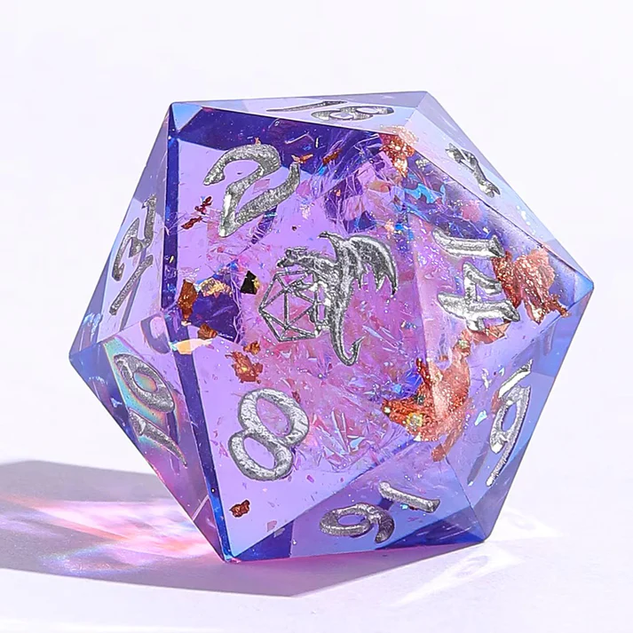 Captured Magic Sharp Edge Resin Dice Set Gilded Storm Captured Magic Sharp Edge Resin Dice Set Gilded Storm