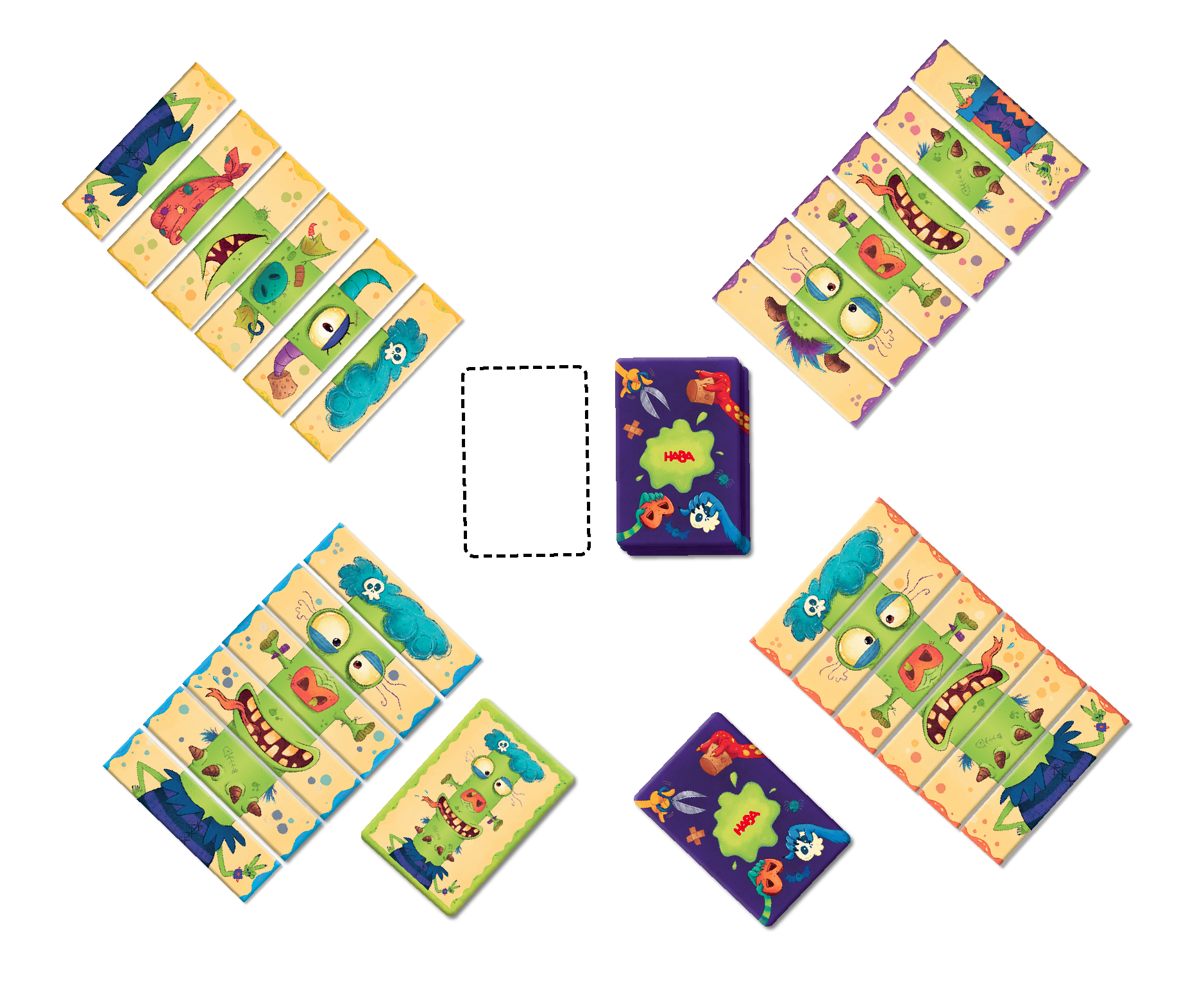 Monster Max puzzle, Monster, Kacheln, Karten, Brettspiel