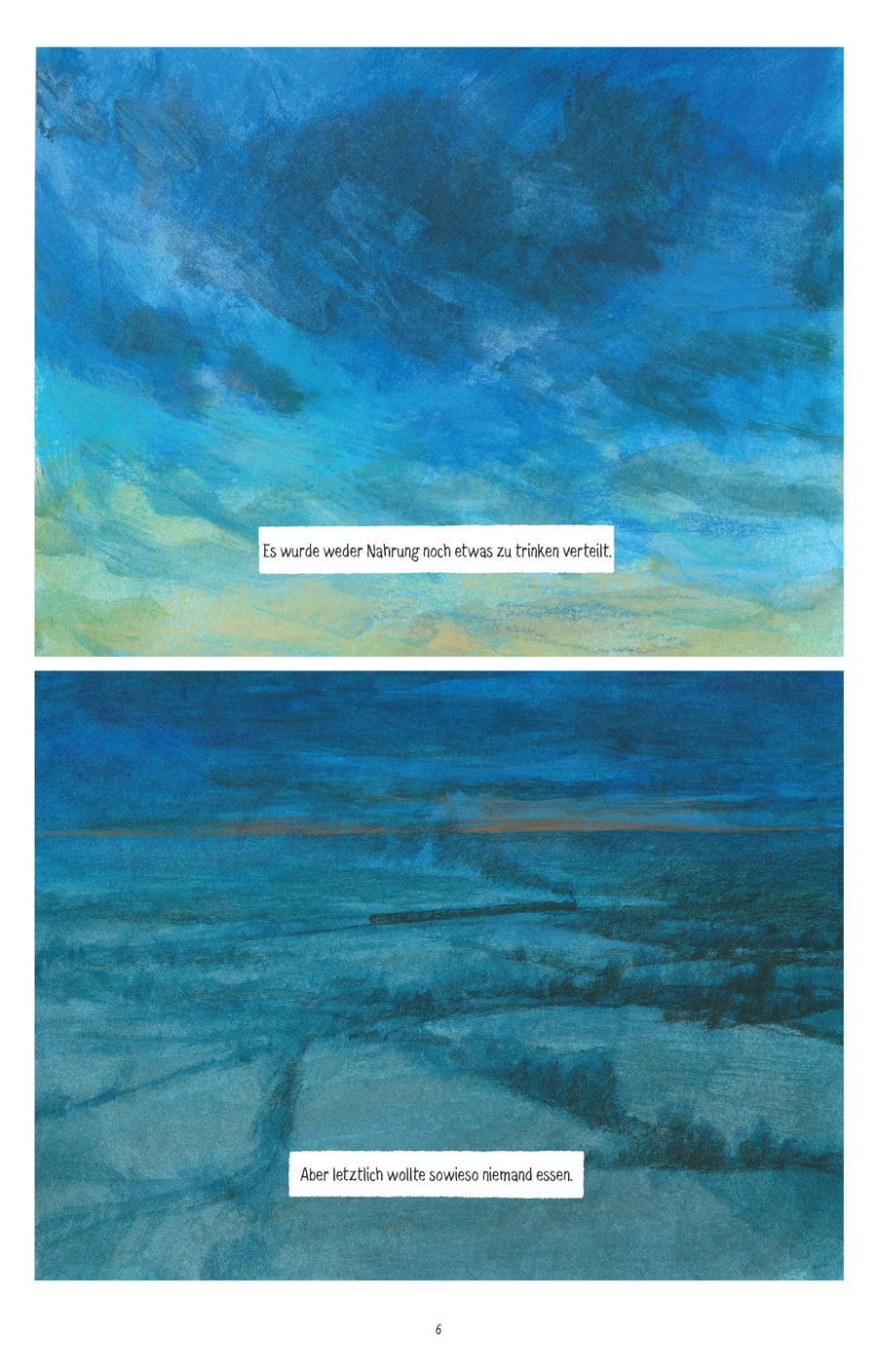 abstract painting, blue gradient, Meerestimmung, Landschaftskunst, Zweierpanel-Layout
