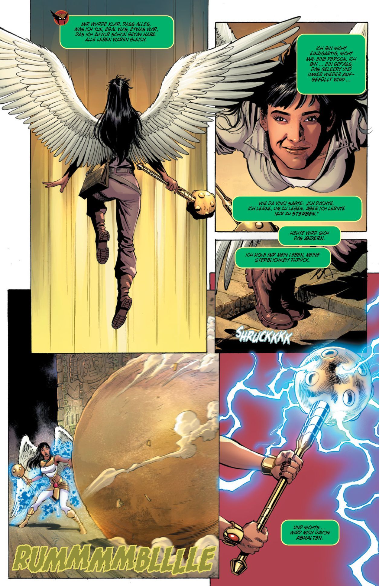 Flügel, Engel, Comic, Hammer, Kampf