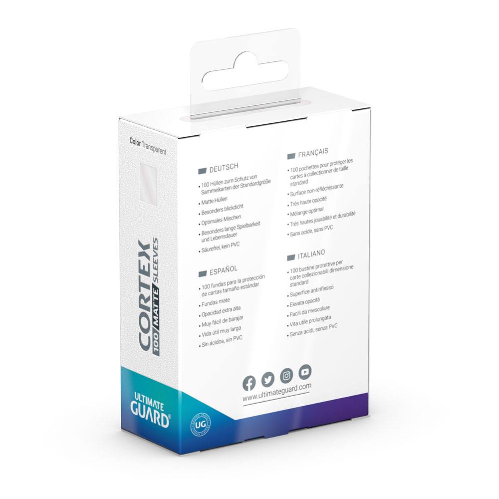 Ultimate Guard: Kartenhüllen Cortex Matte Transparent Standard (100)