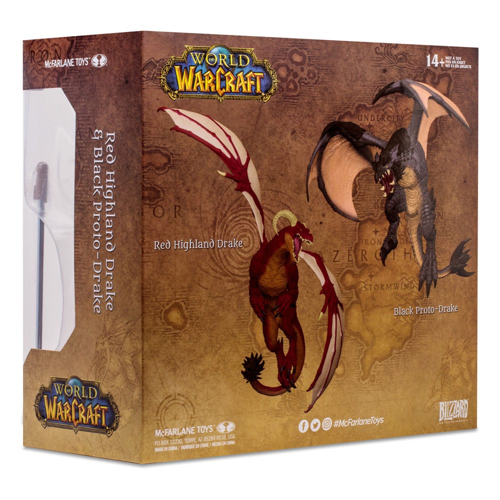 World of Warcraft AF: Red Highland Drake & Black Proto-Drake Set World of Warcraft AF: Red Highland Drake & Black Proto-Drake Set