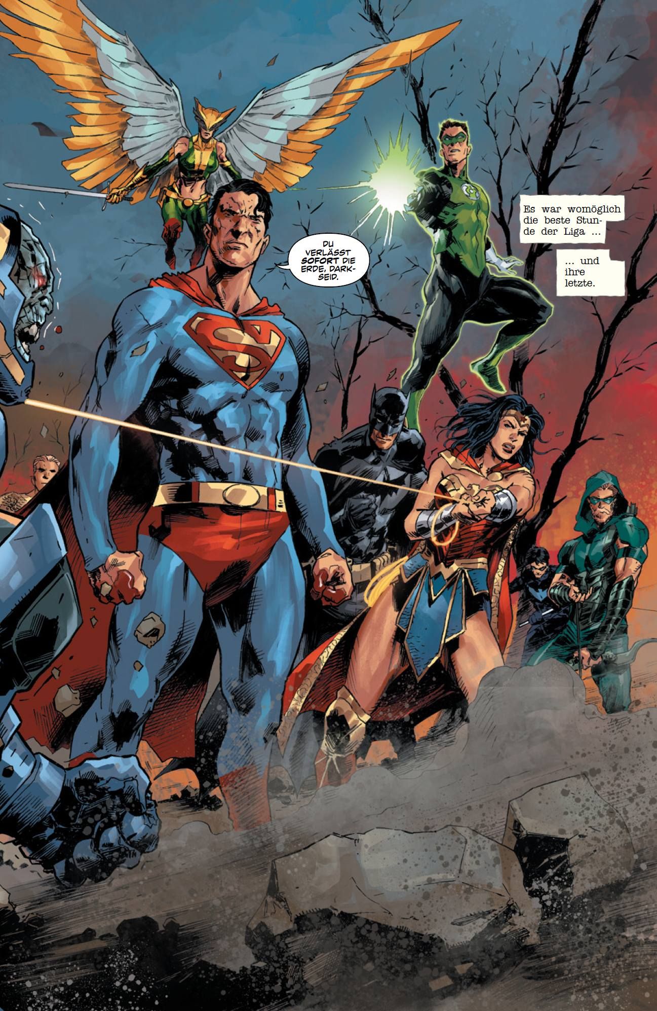 Superman, Comic, Team, Winged, Battle