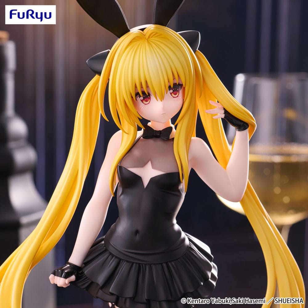 To Love Ru PVC Statue: Konjiki no Yami BiCute Bunnies 26cm figurine, anime, Kostüm, schwarz, blonde