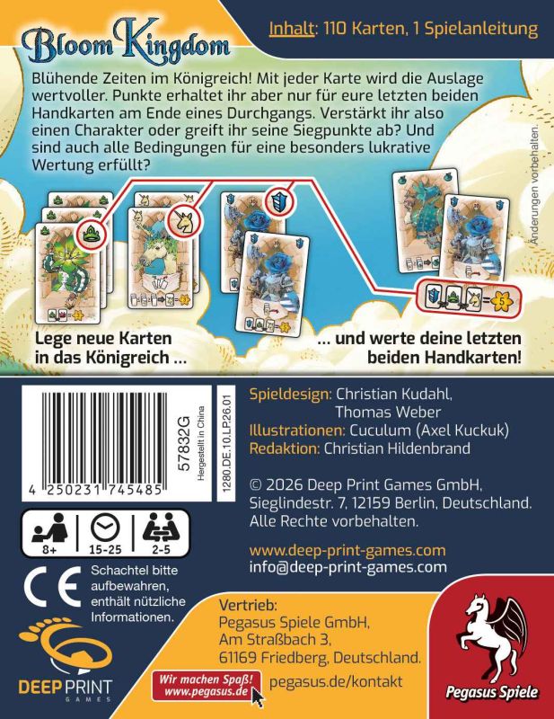 Bloom Kingdom karten, königreich, handkarten, spielkarten, spielaufbau