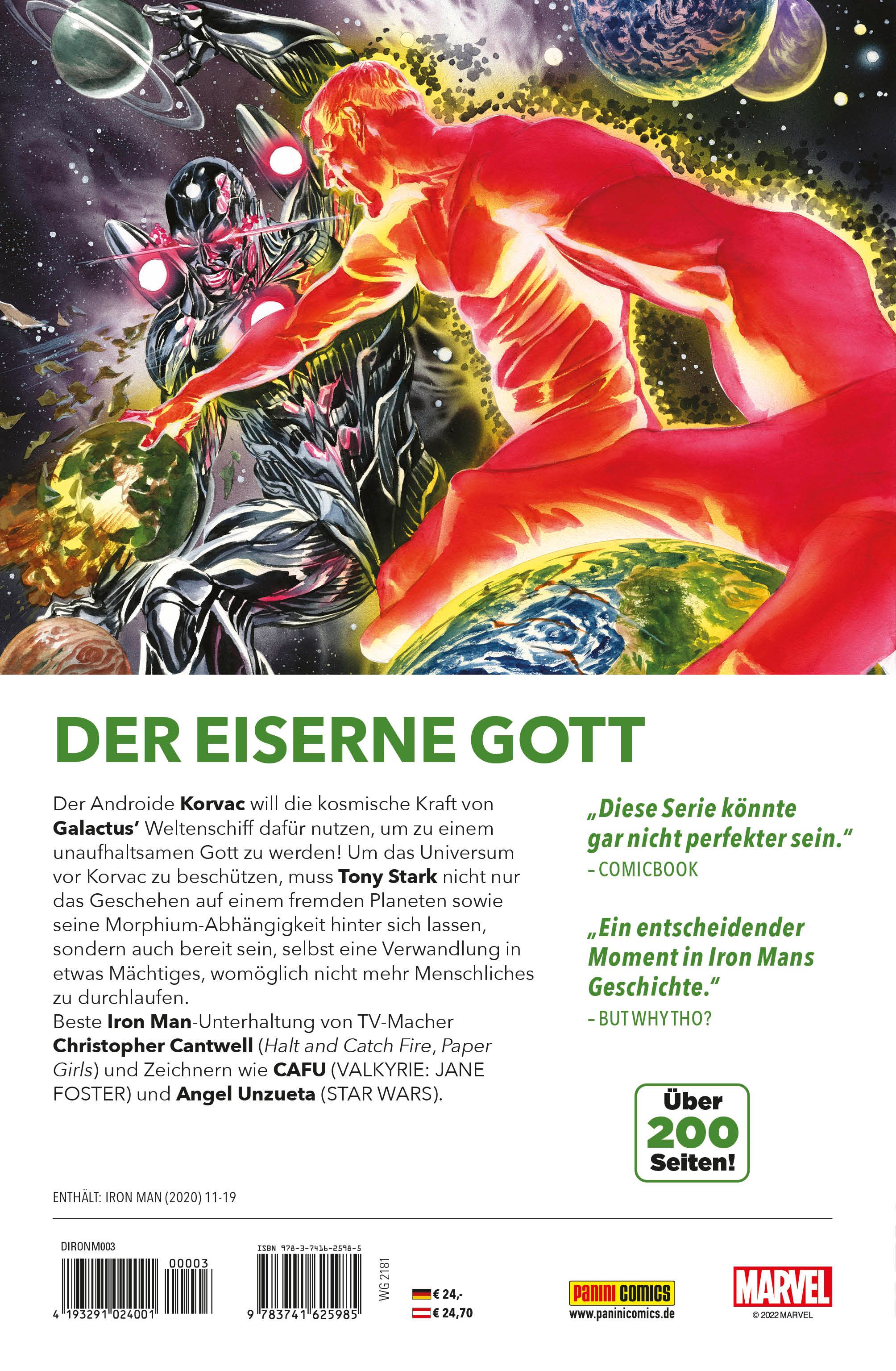 Iron Man: Der Eiserne Bd.3: Mann, Held und Gott Weltraum, Comic, Mensch, Planet, Held