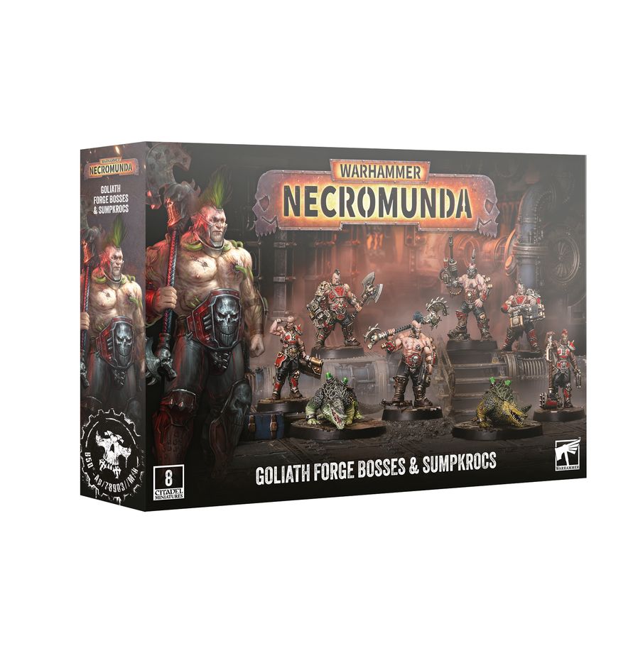 Necromunda: Goliath Forge Bosses & Sumpkrocs Kultminiaturen, Figuren-set, Drachenspiel, Goliath, Sumpfkrogs