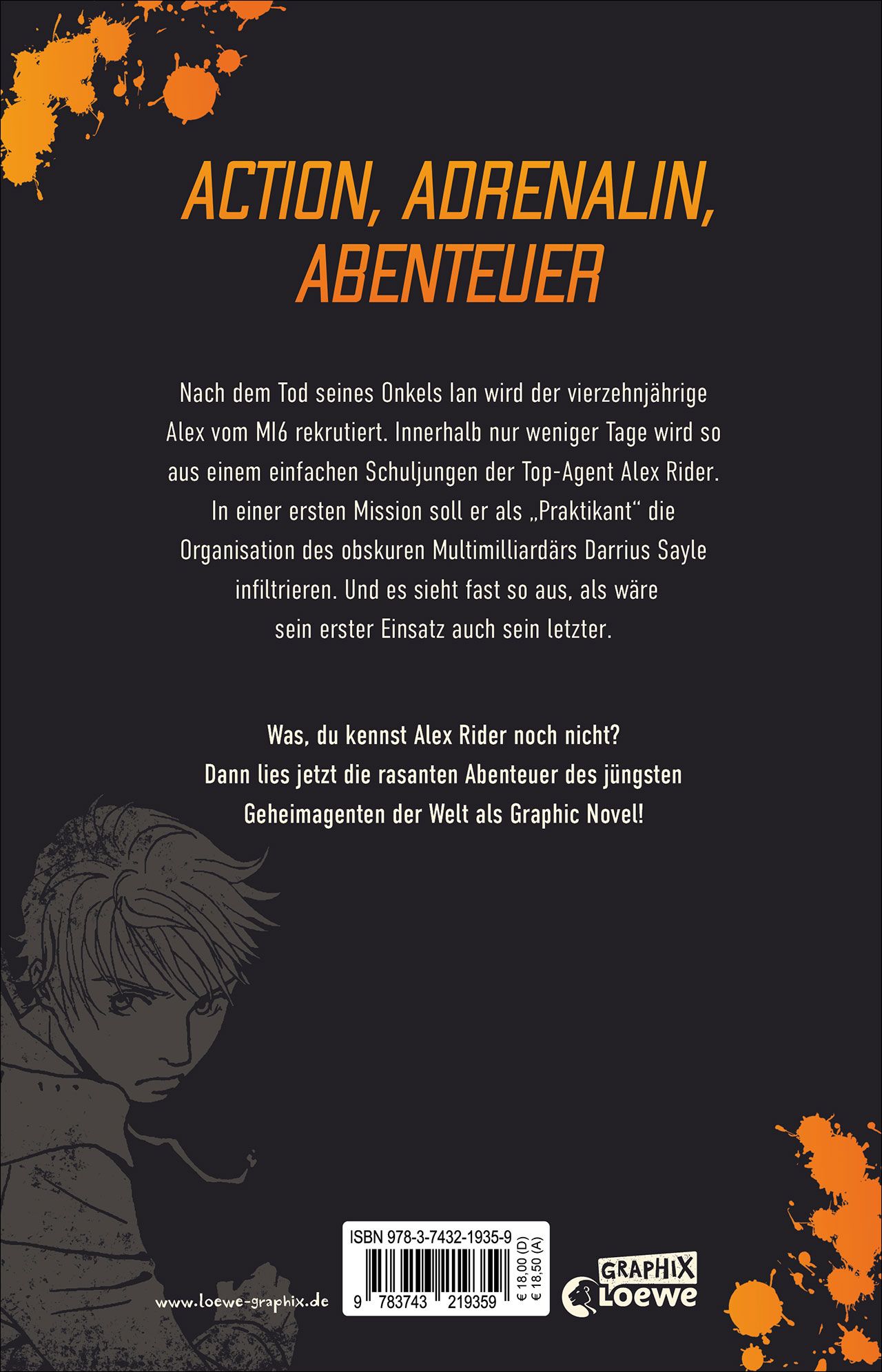 Graphic Novel, Comic, Book Back, Dark Theme, Orange Accent