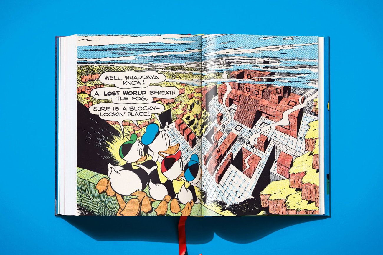 Comic, Pop art, Enten, Offenes Buch, Blauer Hintergrund