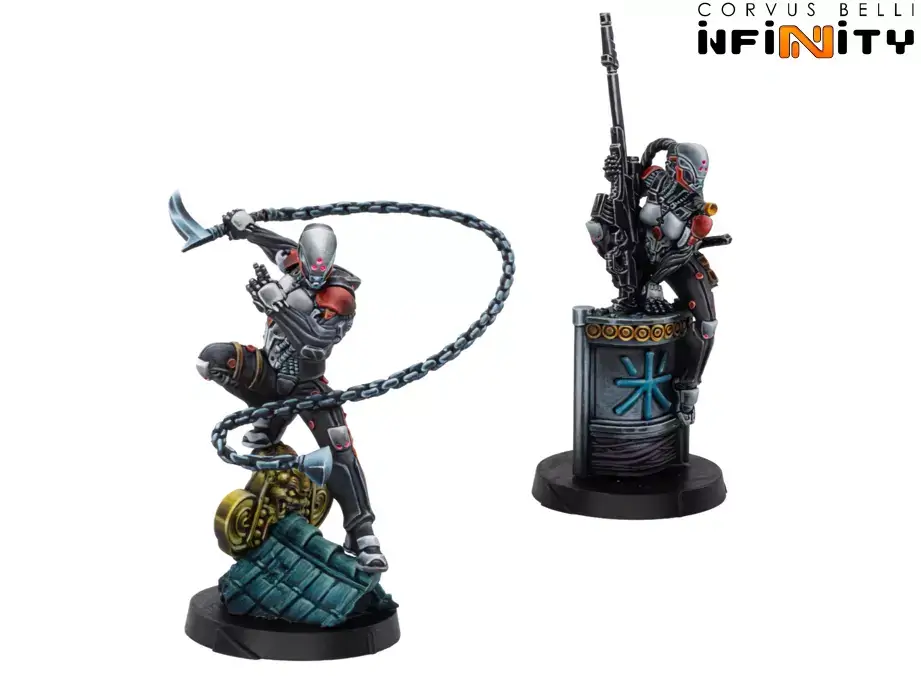 Miniatur, Actionfigur, Ninja, Kettenspeer, Peitsche
