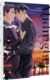 Midnight Drastic Manga, Romanze, Kuss, Zwei Männer, Stadt Hintergrund