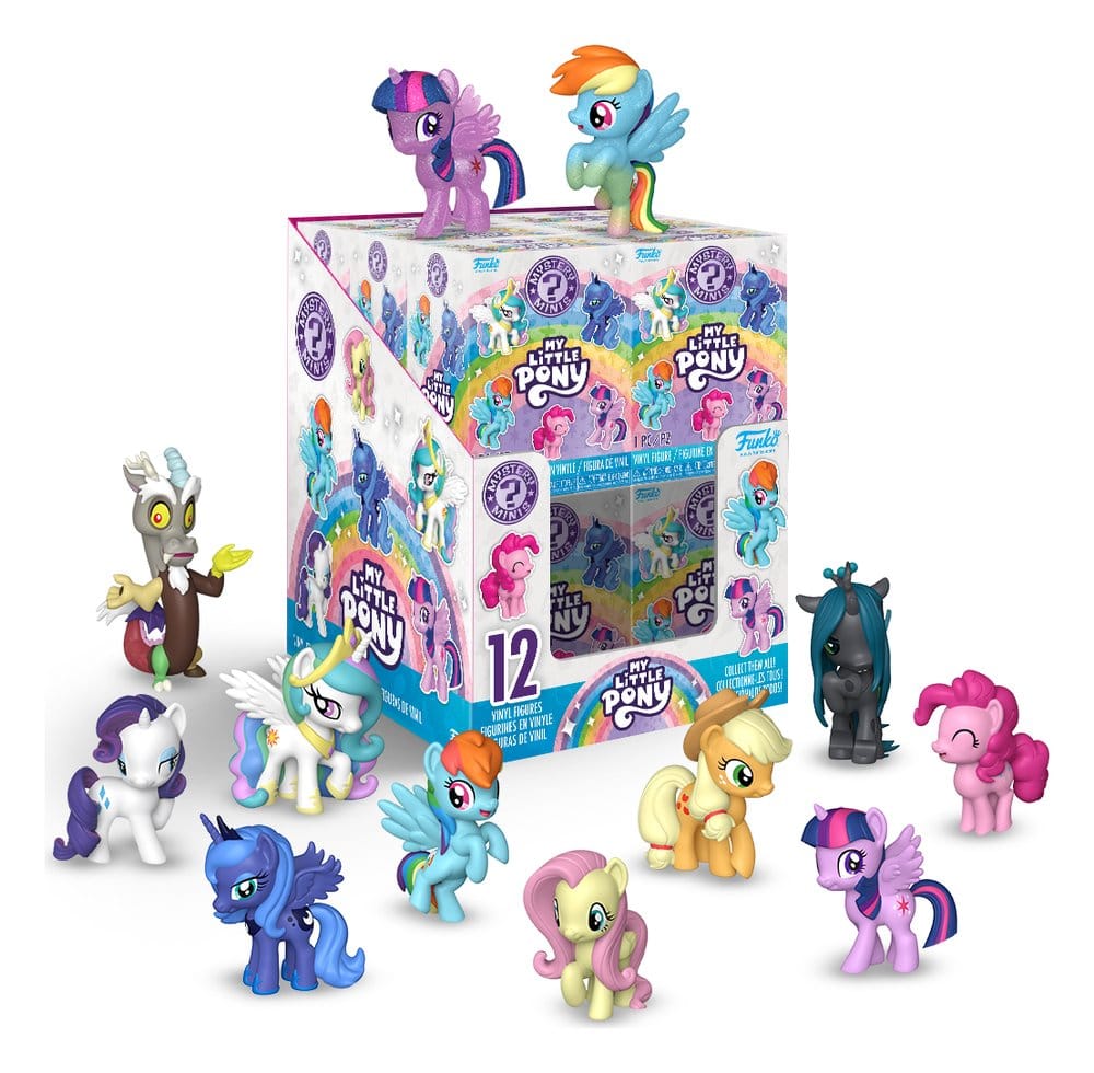 My Little Pony PVC: Mystery Minis Blind Box 5cm Pony Spielzeug, My Little Pony, Vinyl Figuren, 12 Stück, Deckbox