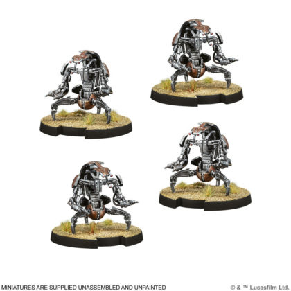Star Wars: Legion - Droidekas Miniatur, Pferd Miniatur, Metall-Modell, Tabletop-Warenspiel, unbemalt