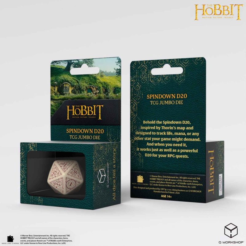Spindown D20, TCG Jumbo Die, Würfel, Riesiger Würfel, The Hobbit
