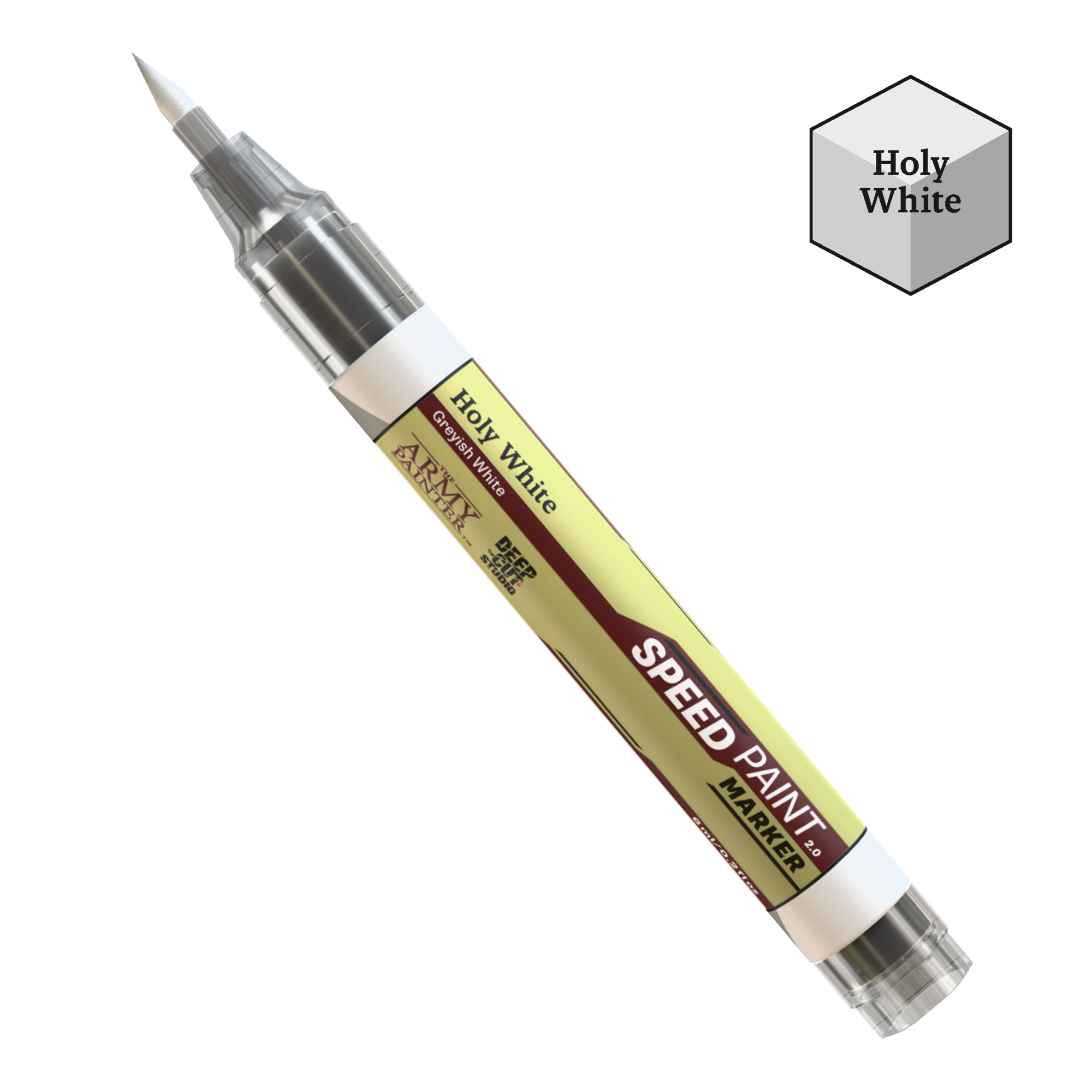 Army Painter: Speedpaint Marker - Holy White Druckstift, Künstlerbedarf, Weiß, Spachtelmarkier, Acrylmarker