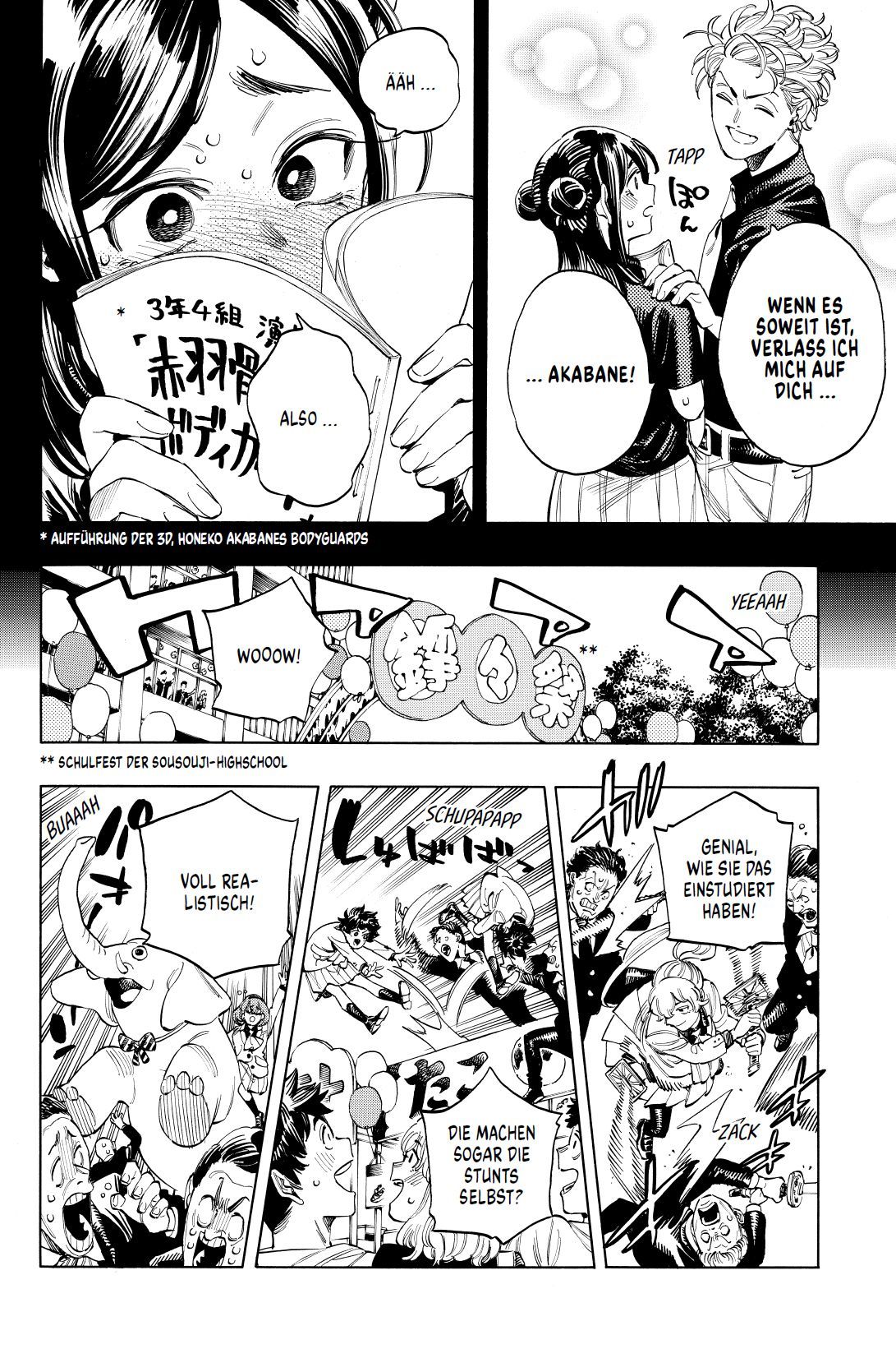 Manga, Schulfestival, High School, Chibi-Stil, Charaktere küssen