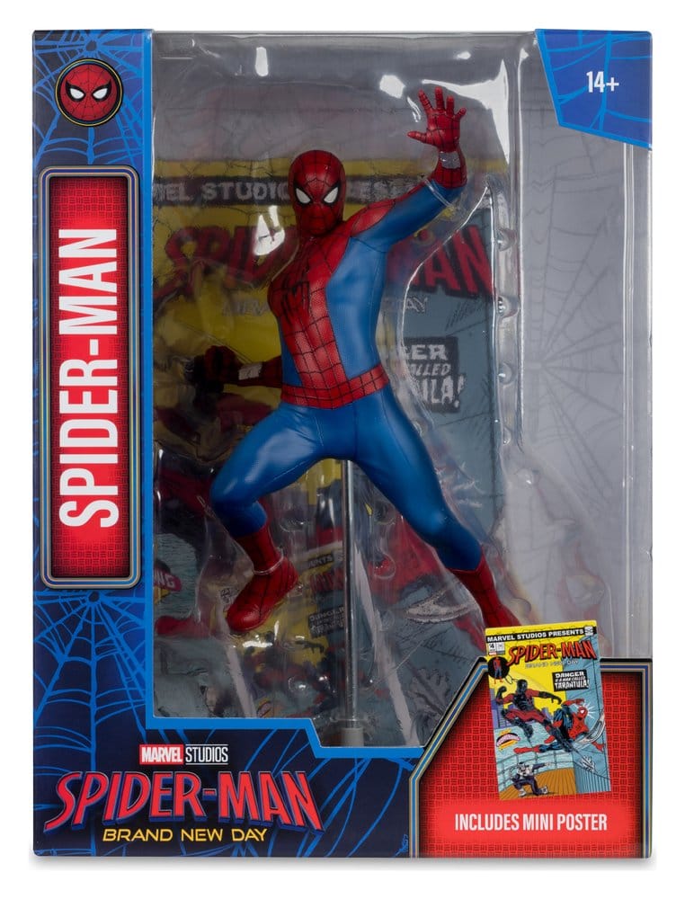 Marvel Collection: Statue Spider-Man (Brand New Day 2026) 24cm (mit Poster) Spider-Man, Figur, Actionfigur, Superheld, Blaue rote Anzug