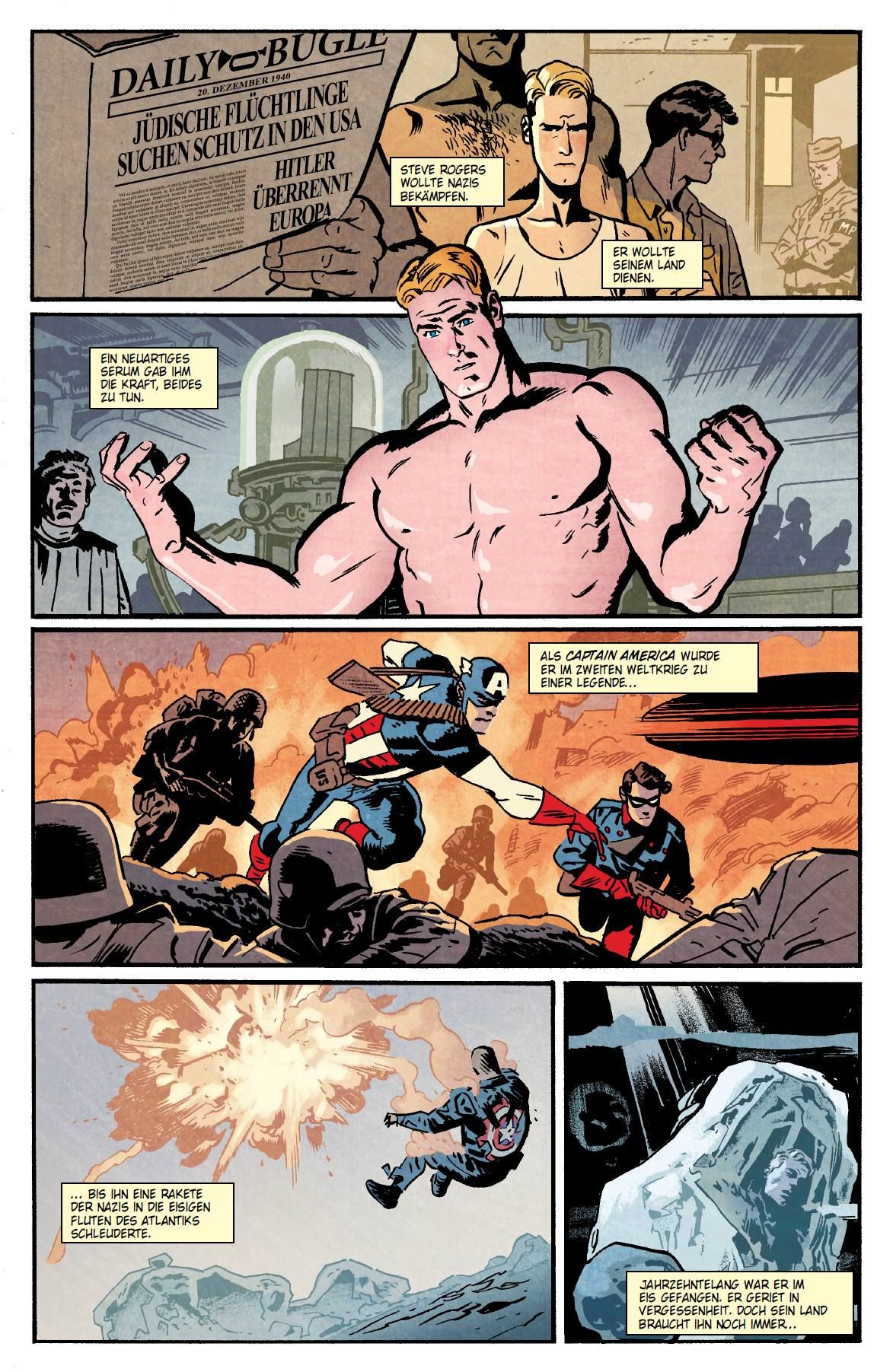 Comic, Superheld, Kampf, Explosion, Eisverhaftung