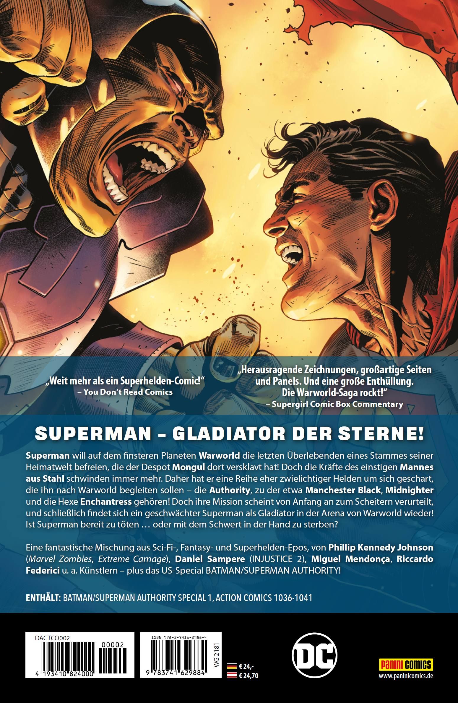 Superman Action Comics Bd.2: Die Warworld-Saga 2022 comic, superhero, action, mensch, gladiator
