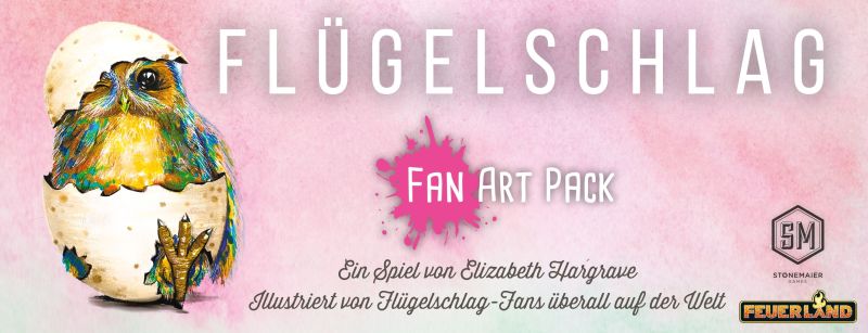 Flügelschlag - Fan Art Pack Vogel, Ei, Kunst, Aquarell, Pink