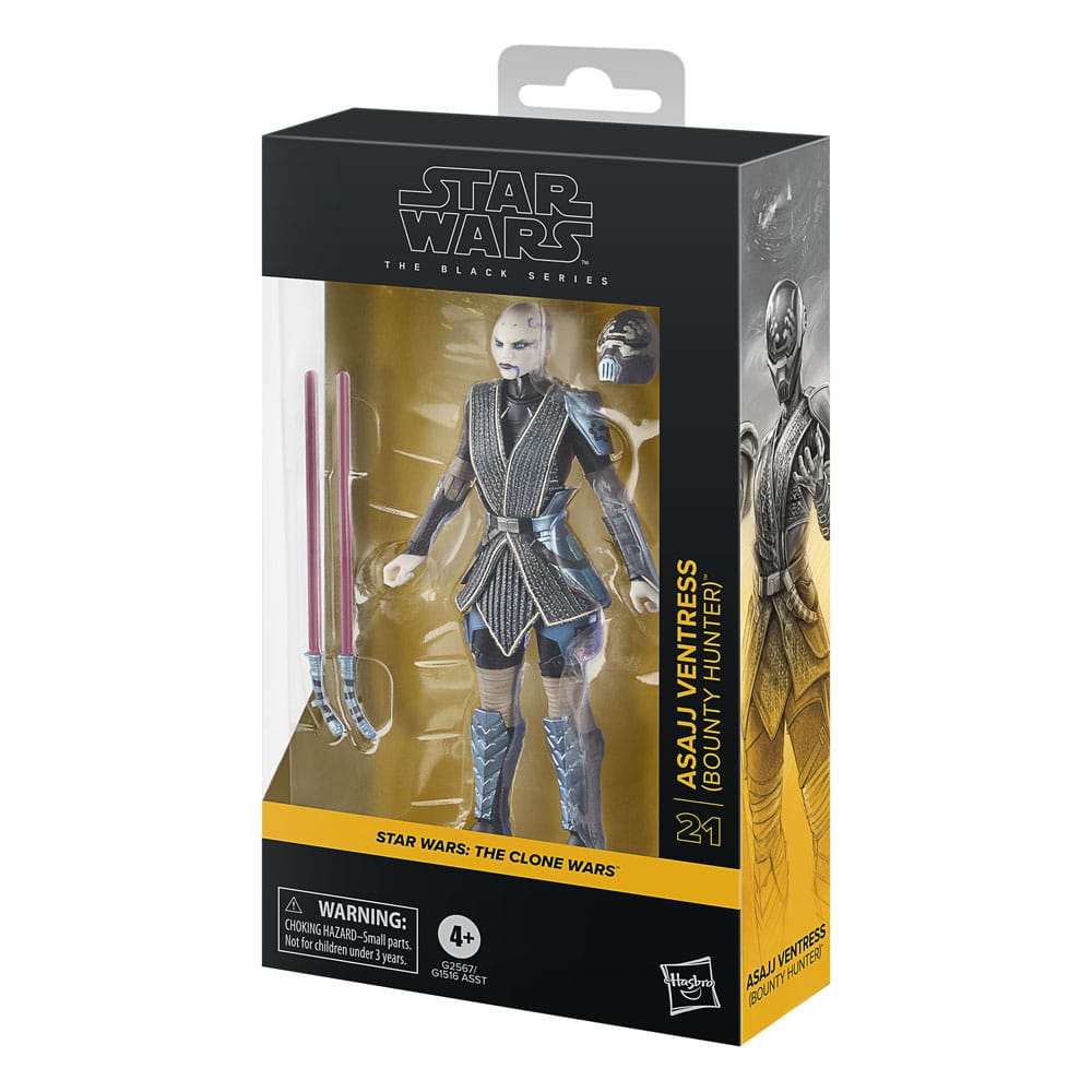 Star Wars AF: Black Series - Asajj Ventress (Bounty Hunter) 15cm Star Wars, Figur, Jägerin der Kopfgeldjäger, Asajj Ventress, Die Klonkriege