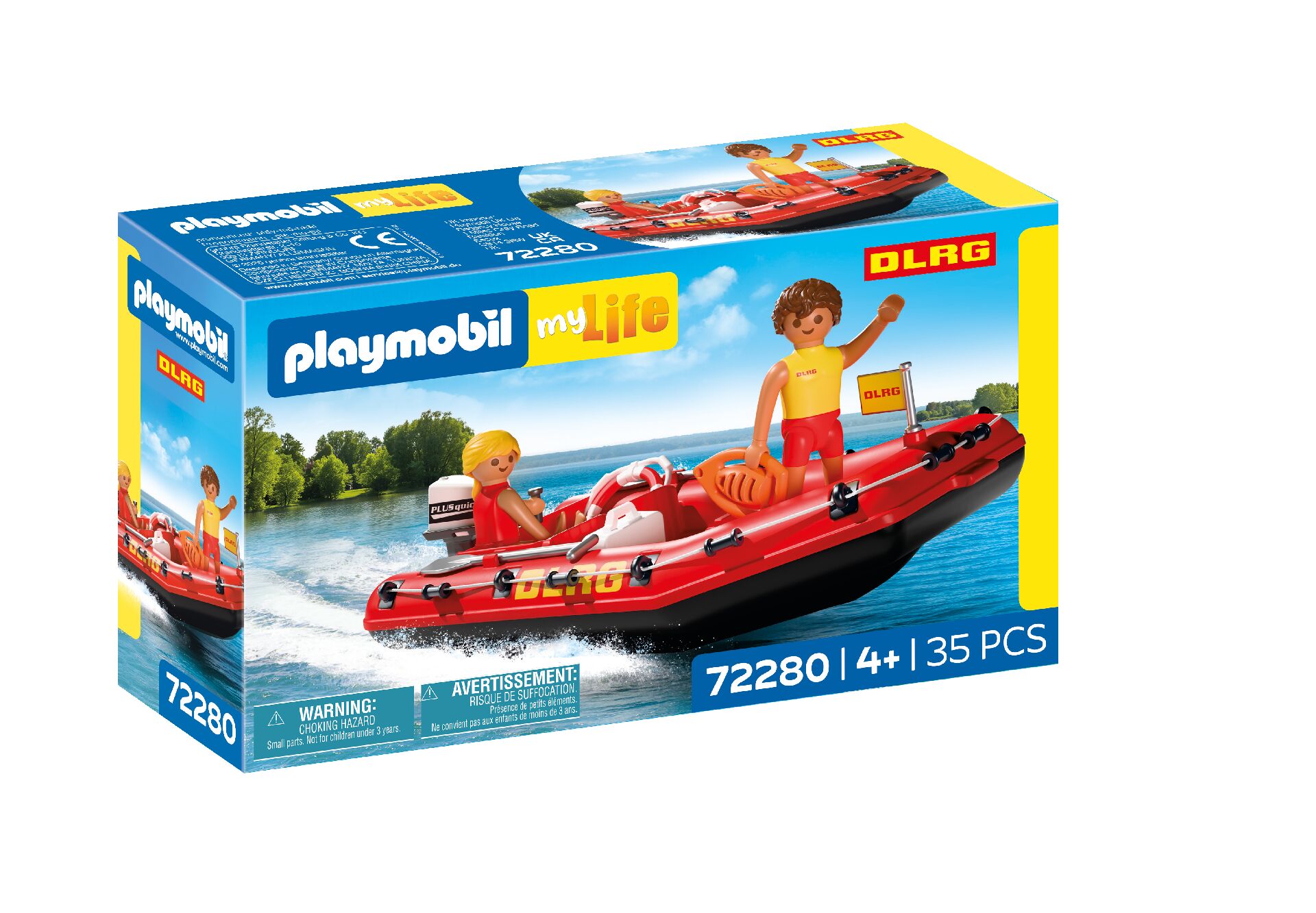 Playmobil: Mylife - Rettungsboot DLRG Spielzeugboot, Rettungsboot, Spielzeugfigur, Gummiboot, KinderSpielset
