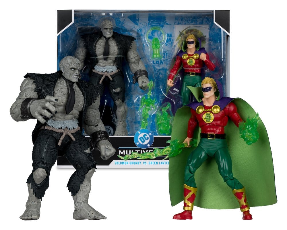 DC Multiverse AF: Solomon Grundy vs. Green Lantern 2er Set 18cm Actionfigur, Gargoyle, Superheld, Green Lantern, Duelle Figuren