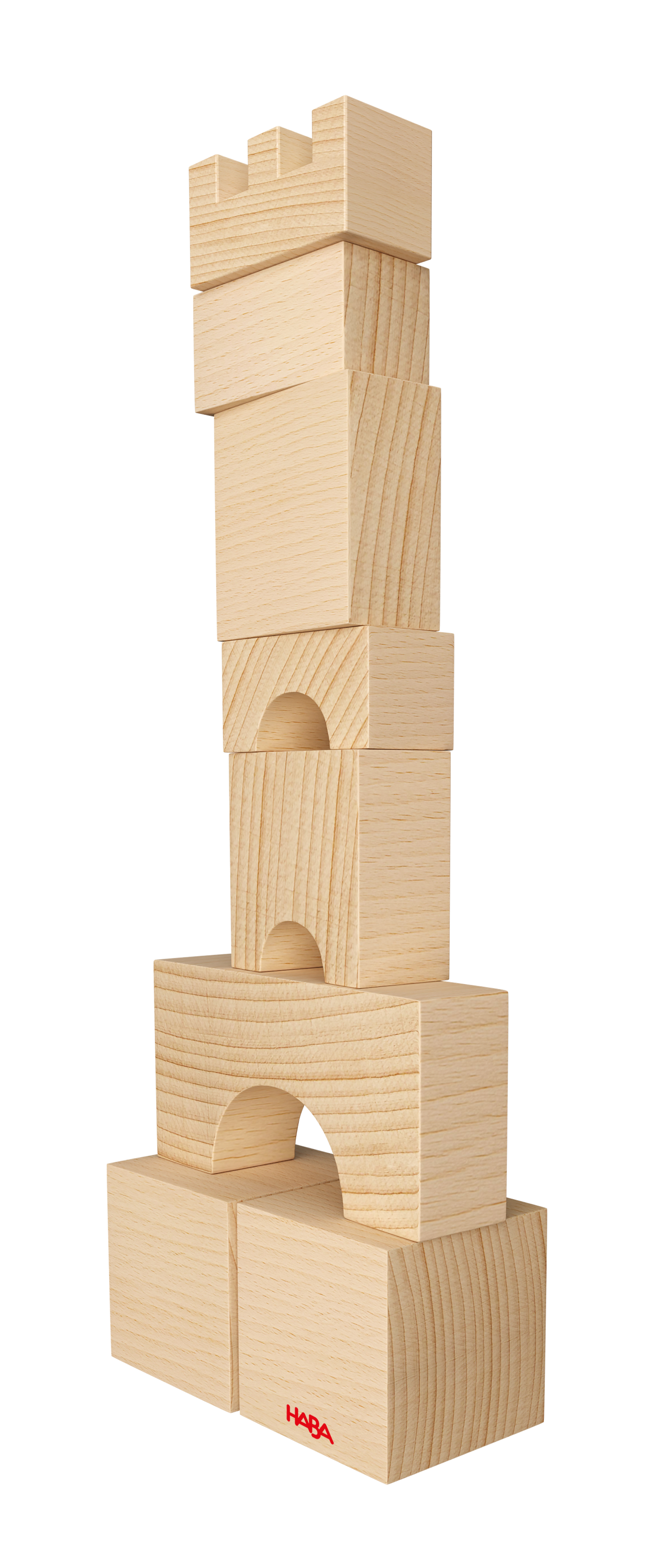 Extraviele Bausteine-Set Holzbausteine, Holzspielzeug, Konstruktion, Turm, Naturholz