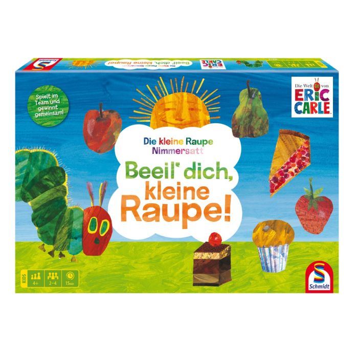 Die kleine Raupe Nimmersatt, Beeil dich, kleine Raupe Essen, Mittagessen, Mahlzeit