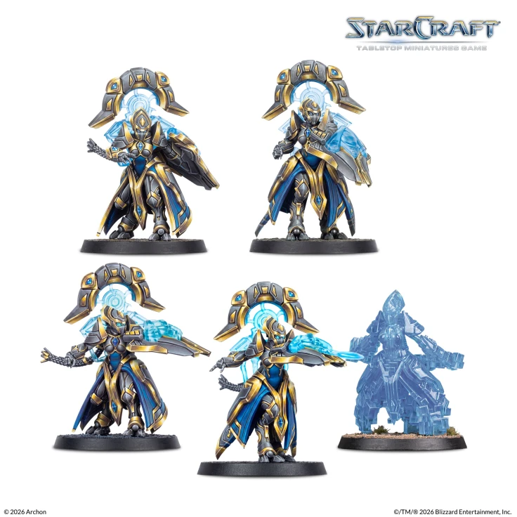 Starcraft TMG: Protoss - Starter Set starcraft, miniatyr, figurin, plasmaskjöld, mäktig