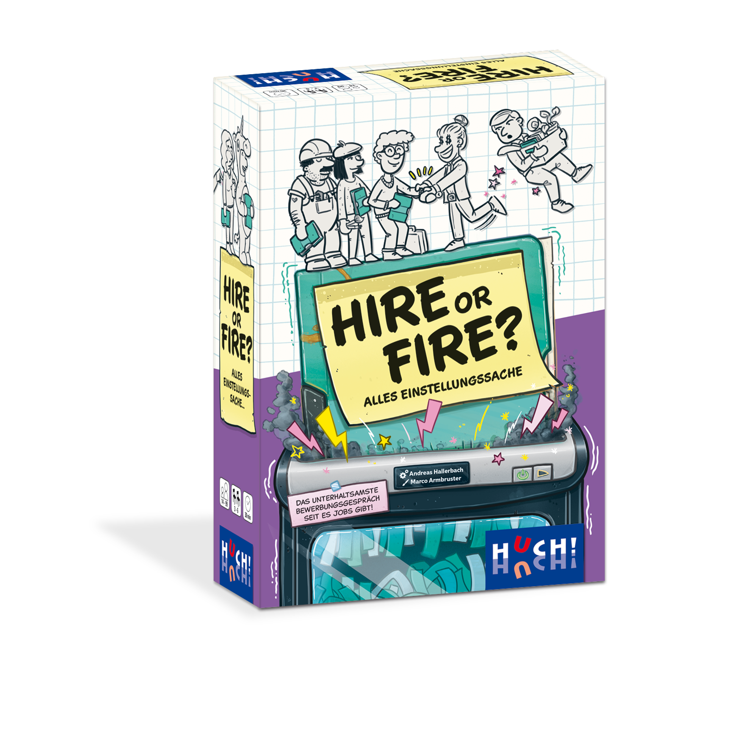 Hire or Fire Brettspiel, Kartenspiel, Berufsthema, Bunte Spielbox, Deutsche Ausgabe