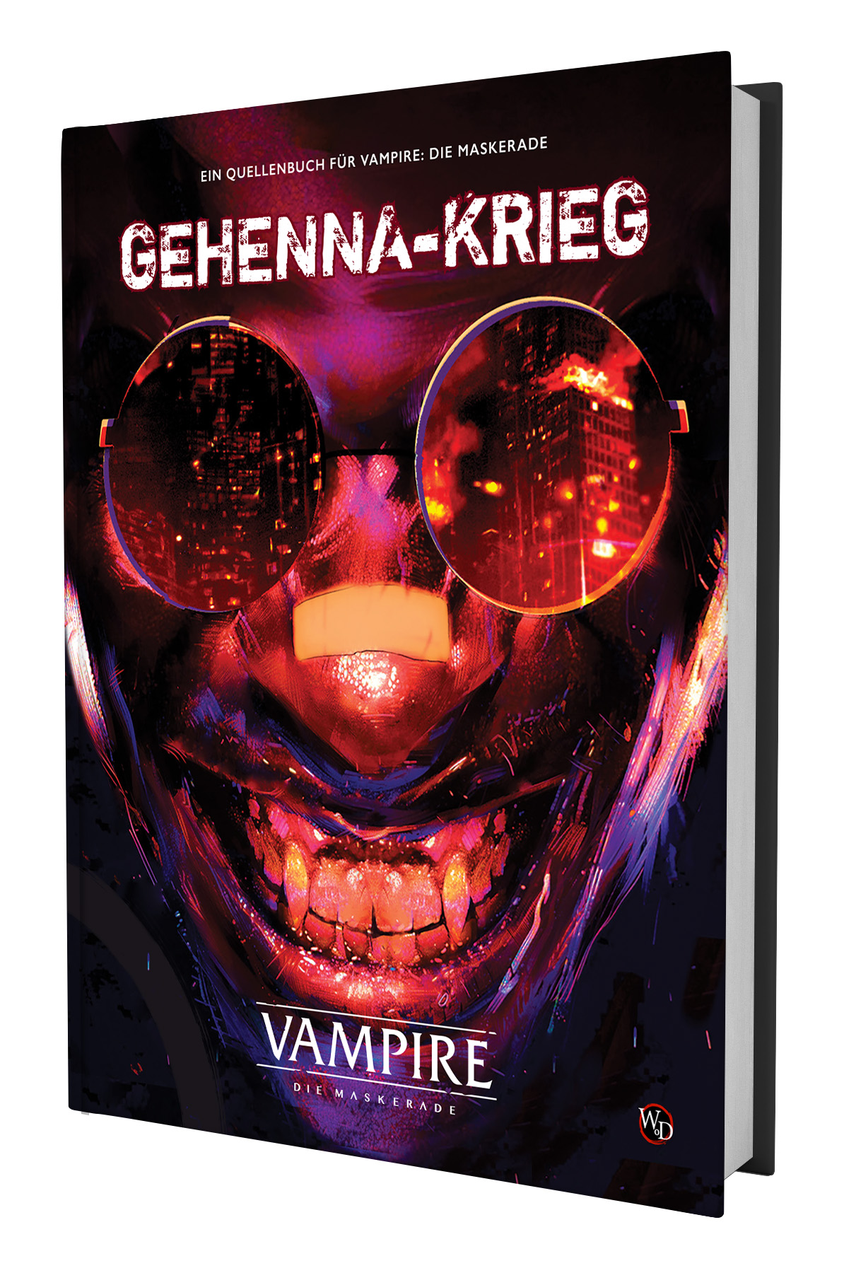 Vampire: Die Maskerade - Gehenna-Krieg Vampir, Maskerade, Buchumschlag, Sonnenbrille, Zähne