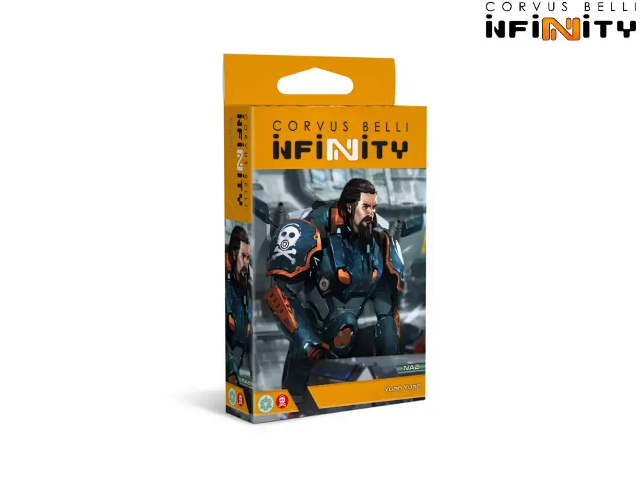 Infinity-Figur, Rüstungskonstruktion, orange Verpackung, Totenkopf-Emblem, Mecha-Figur