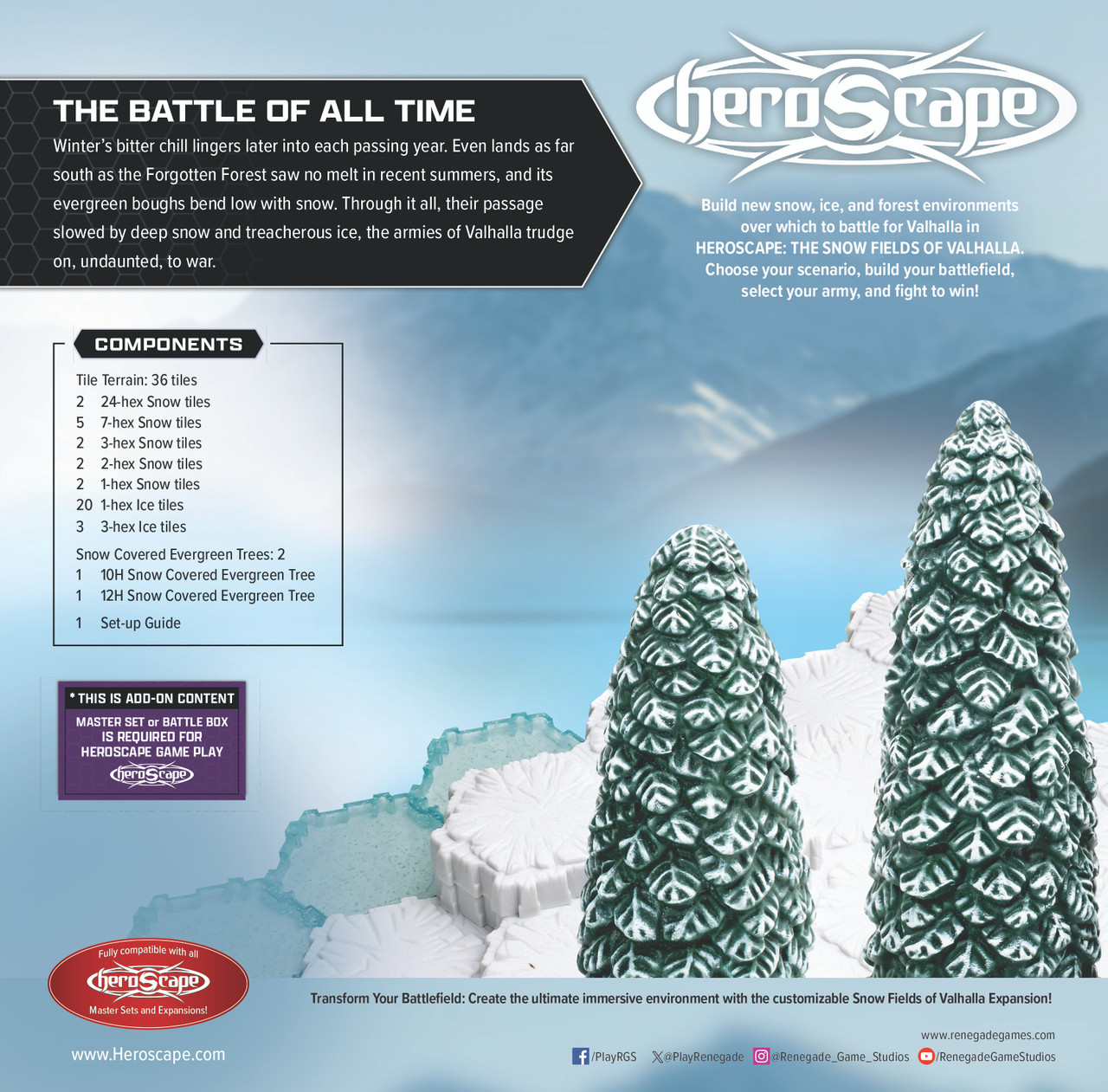 HeroScape: Terrain System - Snowfields of Valhalla