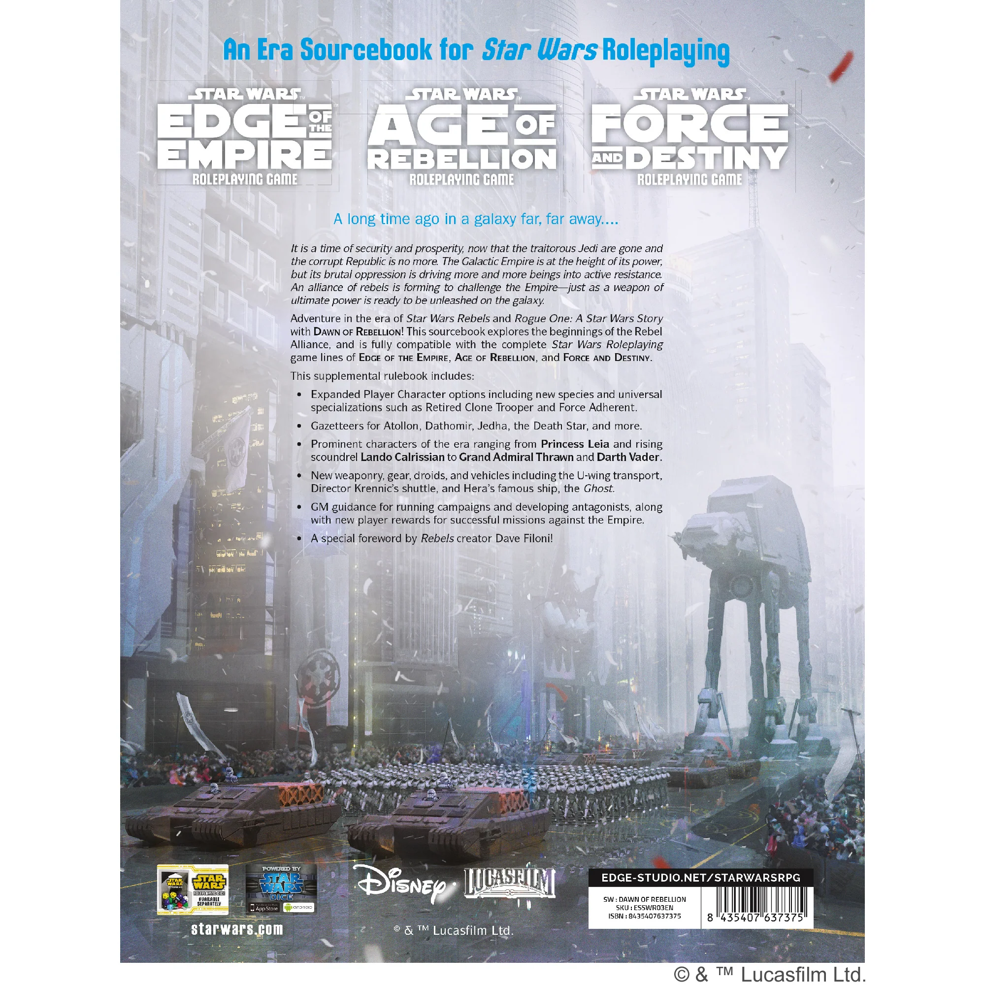 Star Wars RPG: Dawn of Rebellion Star Wars RPG: Dawn of Rebellion