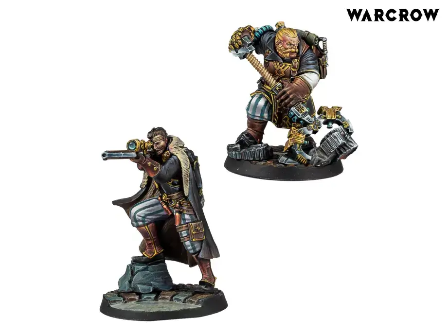 Warcrow: Hegemony - Gunnery Corporal & Engineer Miniatur, Figur, Gamer-Set, Sci-Fi, Posen